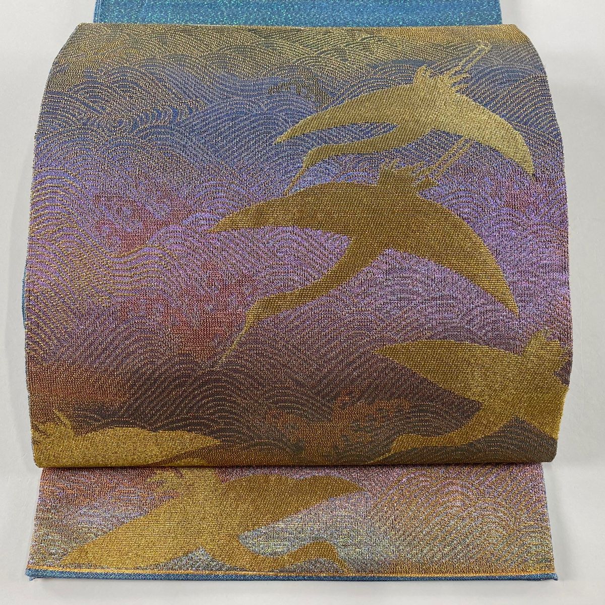 最終値下げ】311my27◇逸品 ブラック佐波理綴 金糸 袋帯 両面◇未使用品