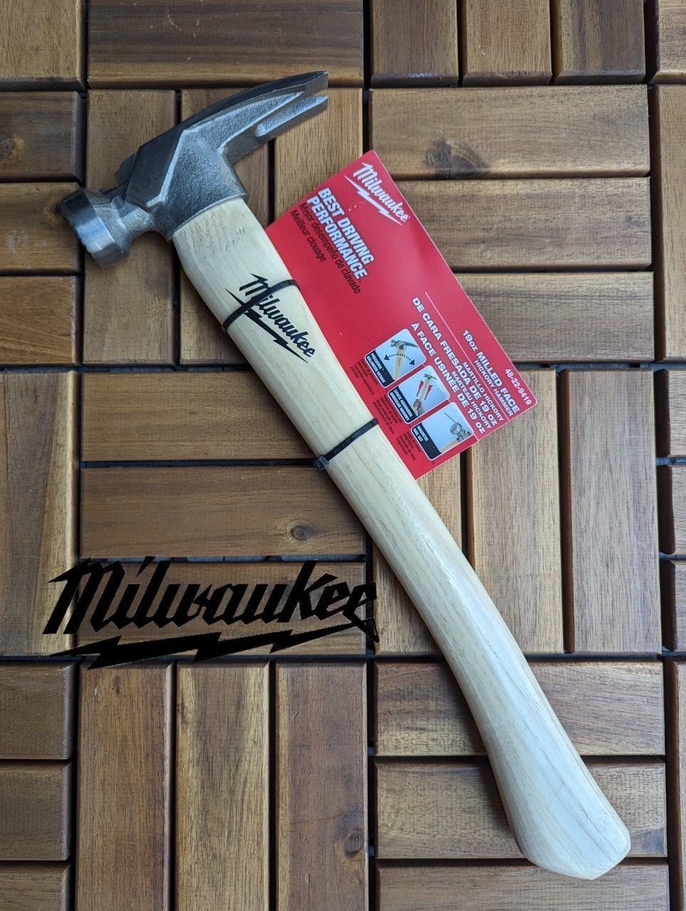 新入荷!! 日本未発売 Milwaukee 48-22-9419 19オンス ミルドフェイス ヒッコリーハンドル フレーミングハンマー