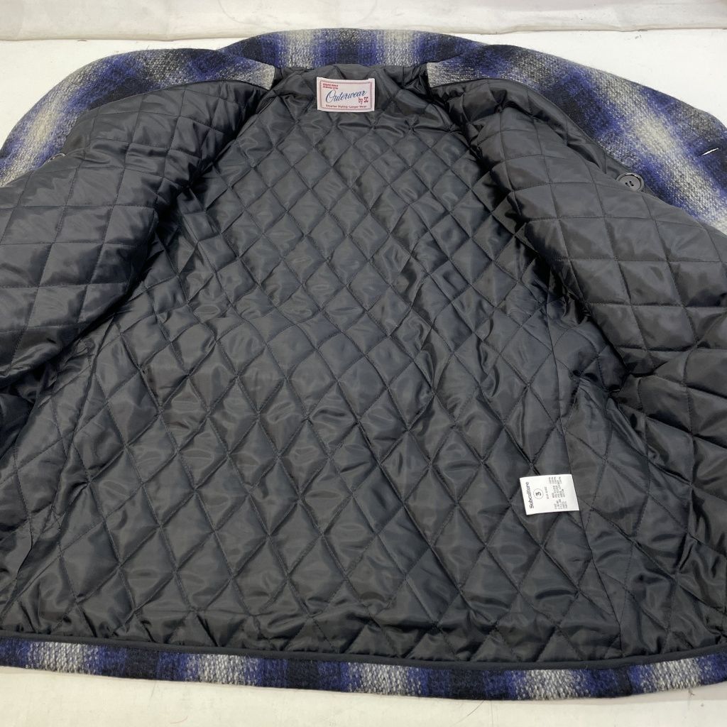 01w-3381 SUBCULTURE サブカルチャー オンブレチェックコート サイズ3