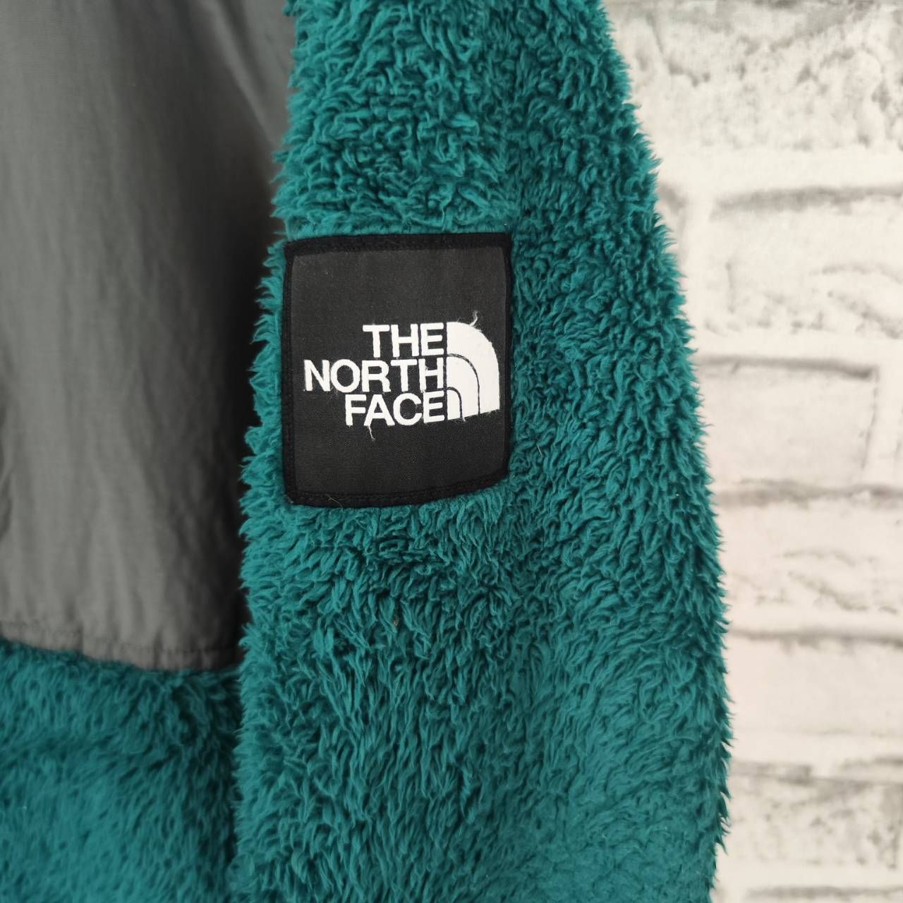 ノースフェイス THE NORTH FACE ボアジャケット グリーン ボックスロゴ 