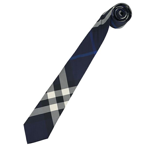 新品 バーバリー BURBERRY ネクタイ CHECK SILK TIE ネイビー - メルカリ
