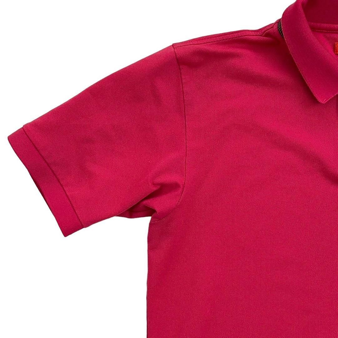 BEAMS GOLF ビームスゴルフ ロゴ入り半袖ポロシャツ ピンク スポーツ
