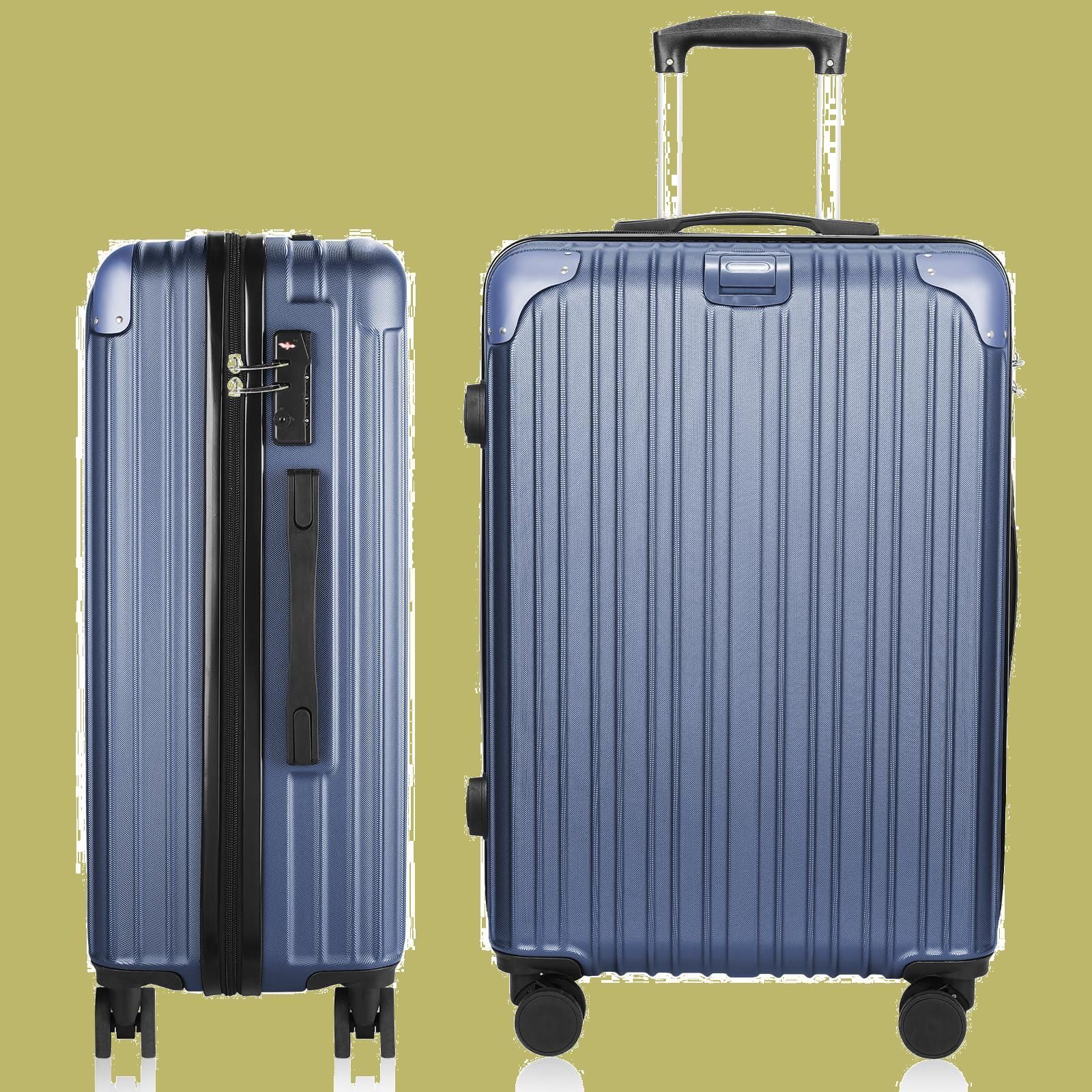 [TRIPJOYY] スーツケース キャリーケース キャリーバッグ luggage suitcase TSAロック 軽量  360度回転静音ダブルキャスター ファスナー式 旅行 ビジネス 出張 (XLサイズ、7泊以上、ブルー)