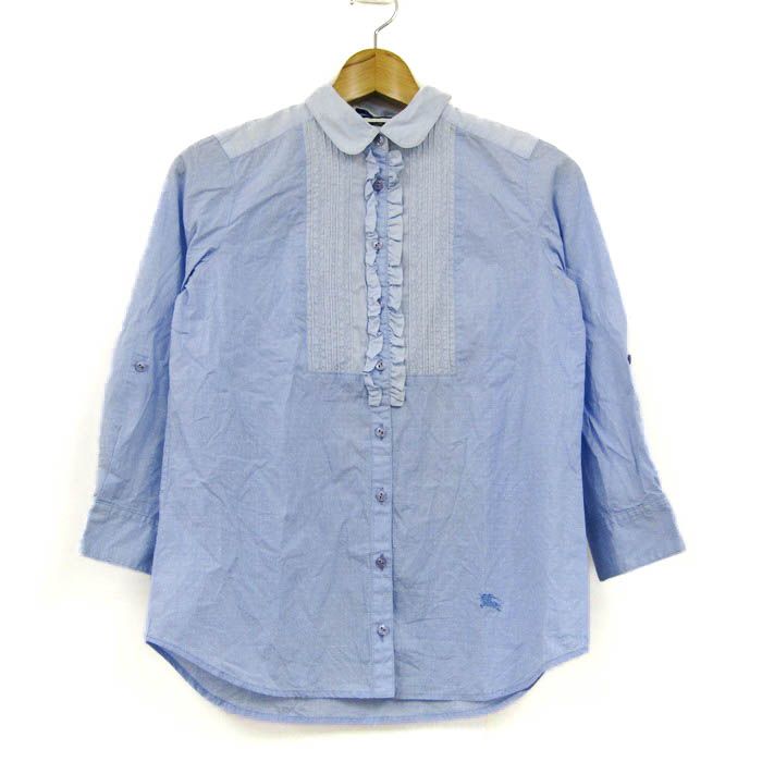 超美品！BURBERRY BLUE LABELフリル長袖シャツバーバリー36 超美品！BURBERRY BLUE LABELフリル長袖シャツバーバリー36