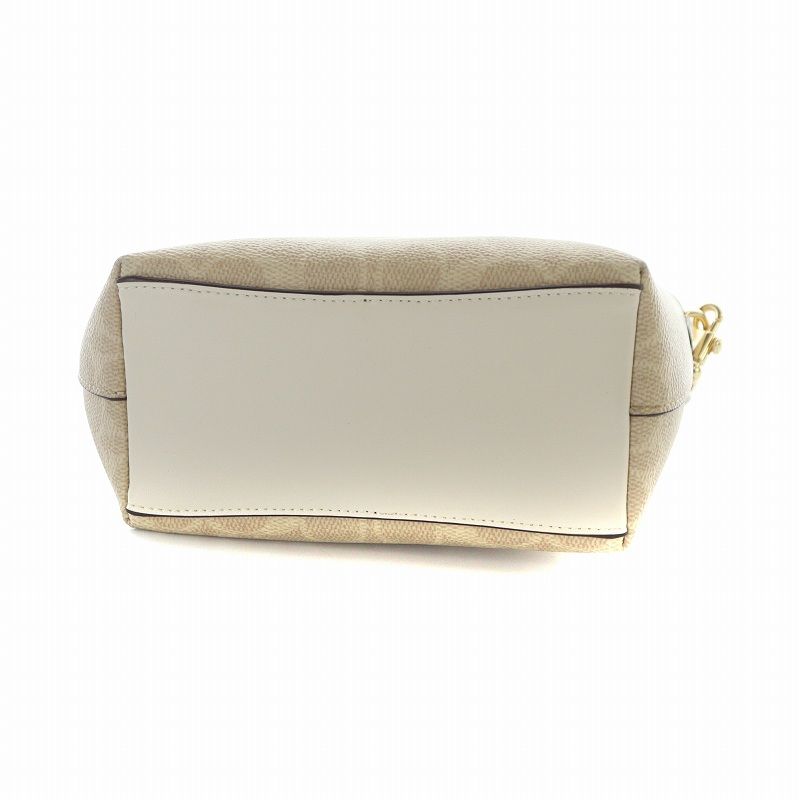 コーチ COACH ハンド ショルダーバッグ 2WAY PVC レザー シグネチャー  