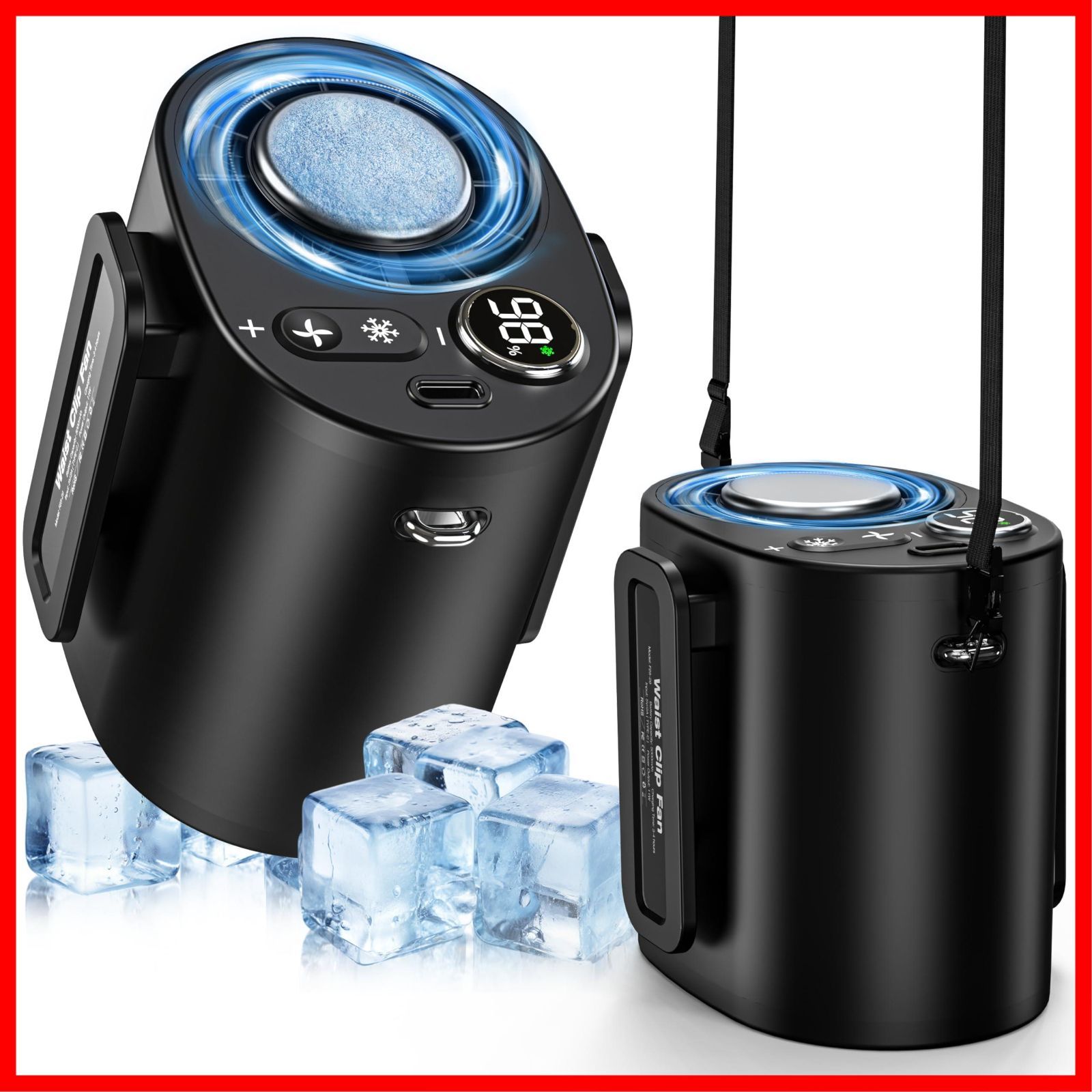 QOOLA ボディークーラー ハンディファン2個セット 超超超コンパクト