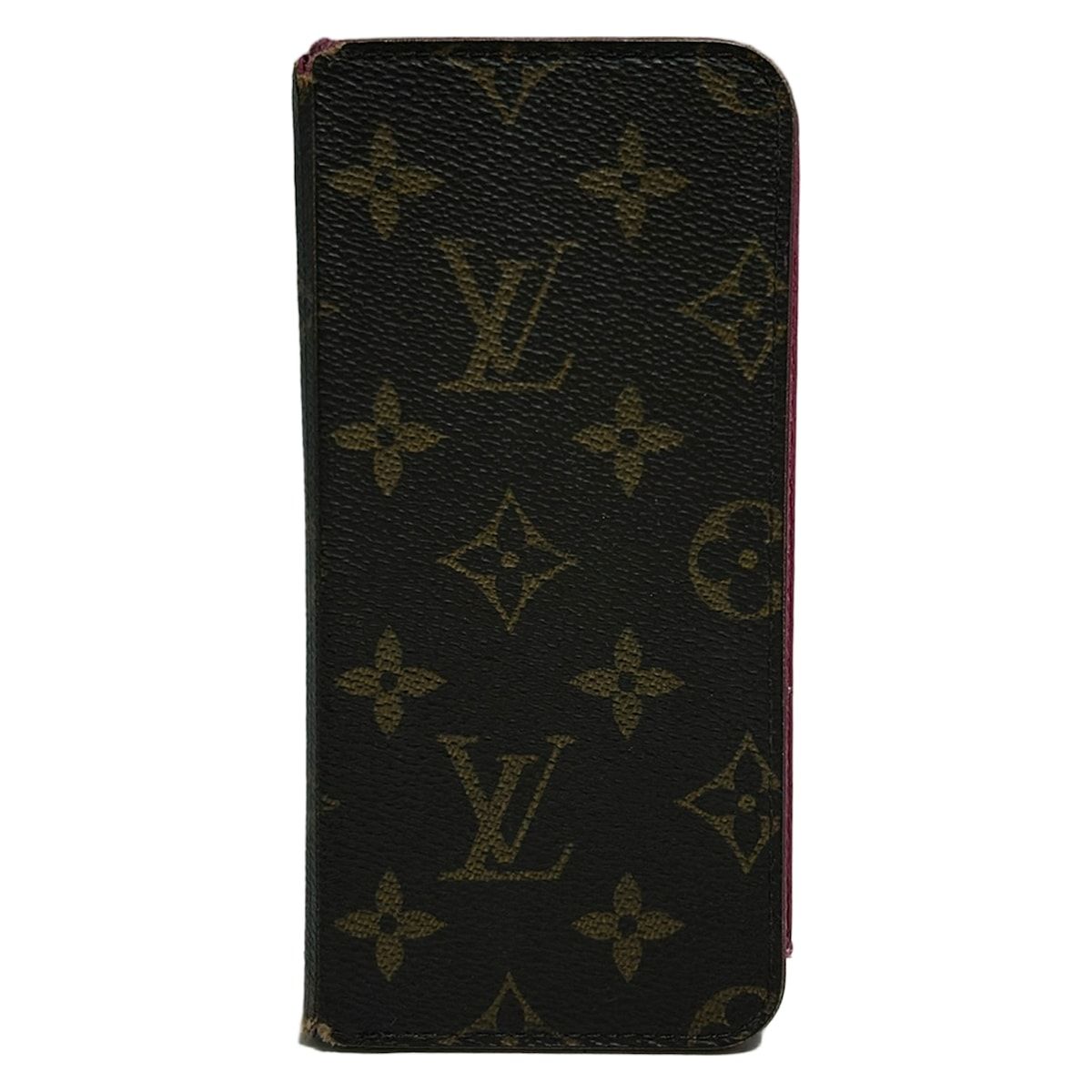 LOUIS VUITTON ルイヴィトン 携帯電話ケース モノグラム IPHONE6 フォリオ M61634 ローズ iPhoneケース|イニシャル刻印