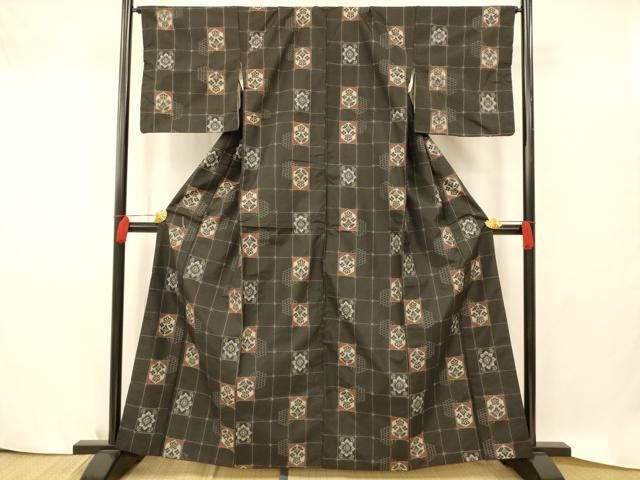 平和屋着物□本場大島紬 吉祥文様 正絹 逸品 BAAQ0782ct 平和屋