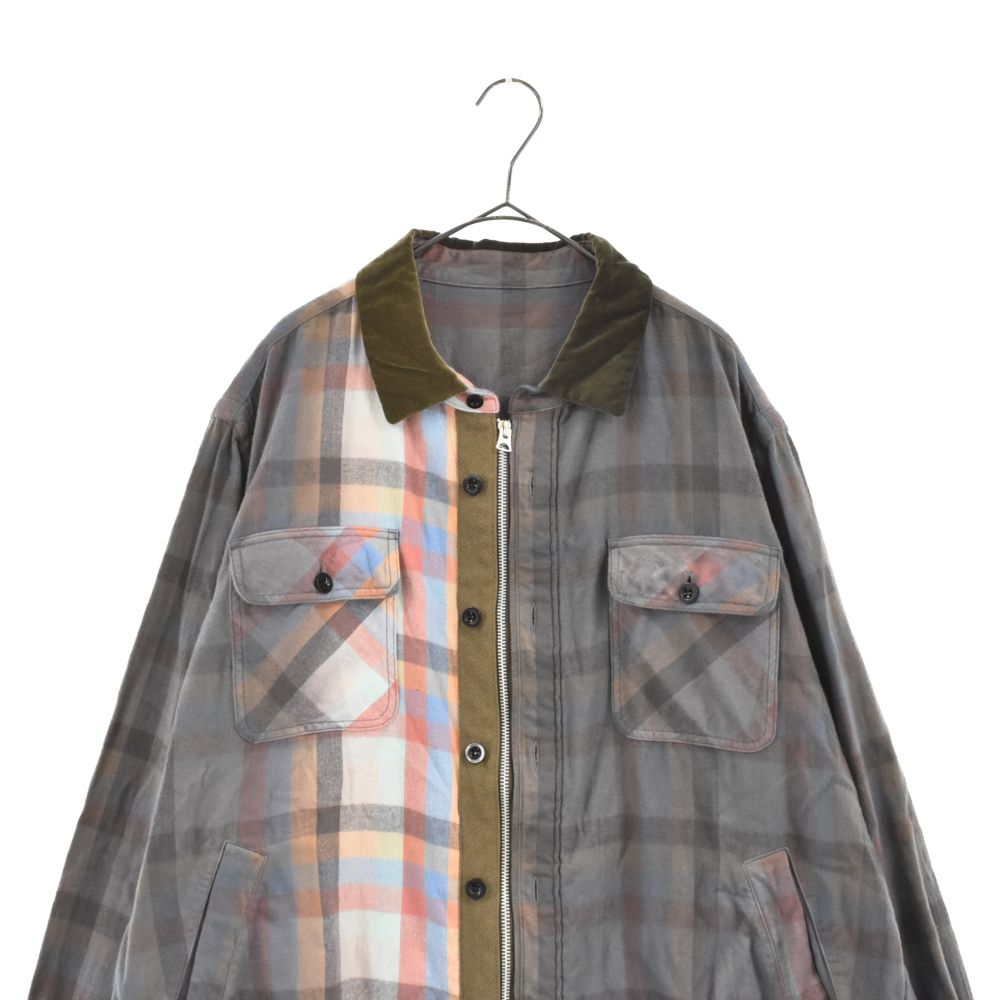 Sacai (サカイ) 22AW PLAID SHIRT 22-02838M 再構築 ドッキングシャツジャケット マルチカラー 長袖シャツ - メルカリ