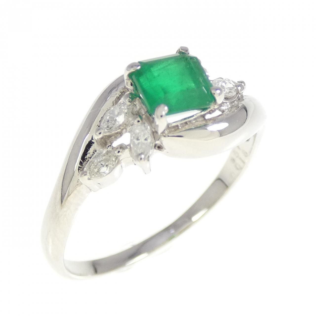 Pt900エメラルドリング　新品未使用品 中古】PT900 EMERALD エメラルドリング E0.91ct D0.52ct 8.1g