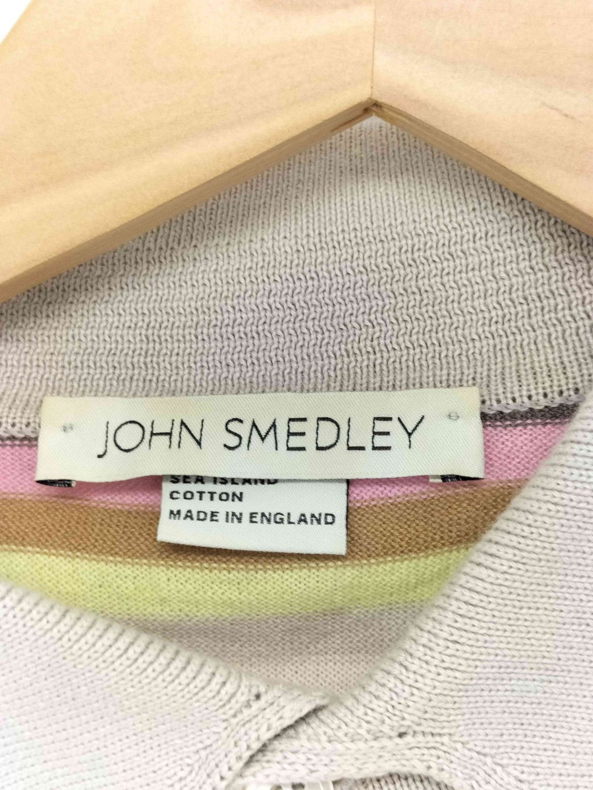 ジョンスメドレー　ニットポロ　イングランド製　　ボーダー JOHN SMEDLEY SMEDLEY【ジョンスメドレー】ボーダーニットポロ