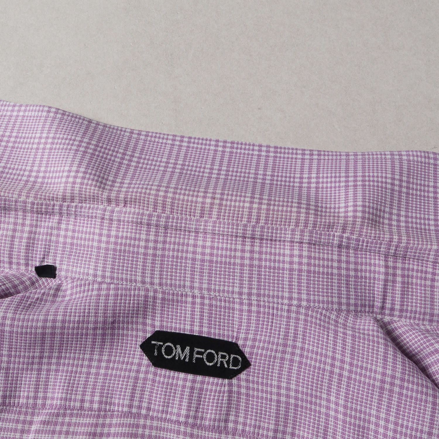 TOM FORD トムフォード シャツ サイズ:38 チェック ワイドカラー 