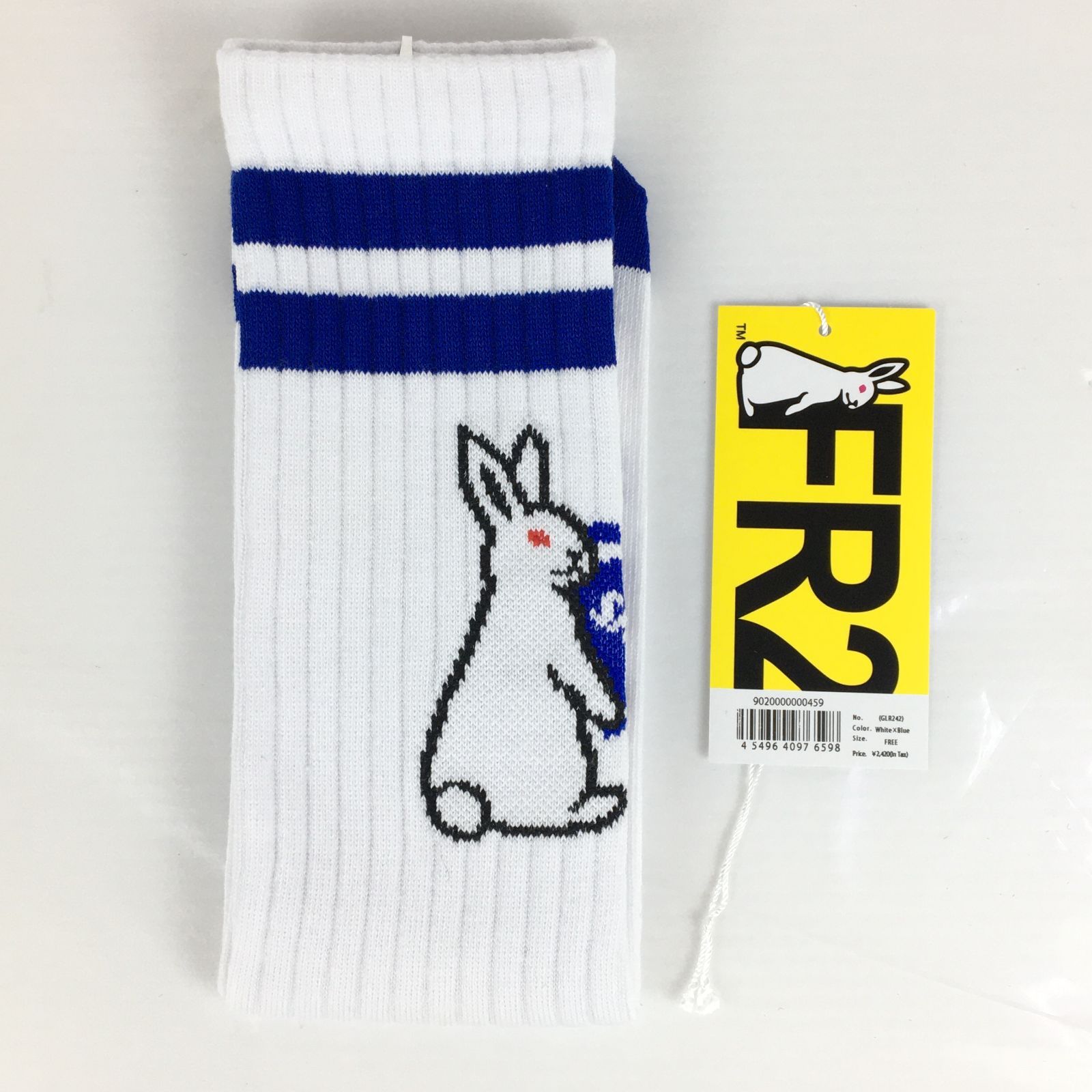 【開封未使用品】SAPEur FR2 RABBIT SOCKS サプール エフアール2 ラビット コラボ ソックス ブルー 青 靴下 00498hi◇168