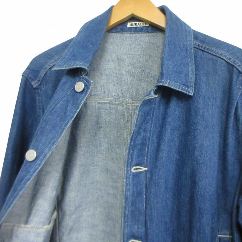AURALEE セルビッジライト デニム ブルゾンジャケット １サイズ AURALEE SELVEDGE FADED LIGHT DENIM BLOUSON – Chum!