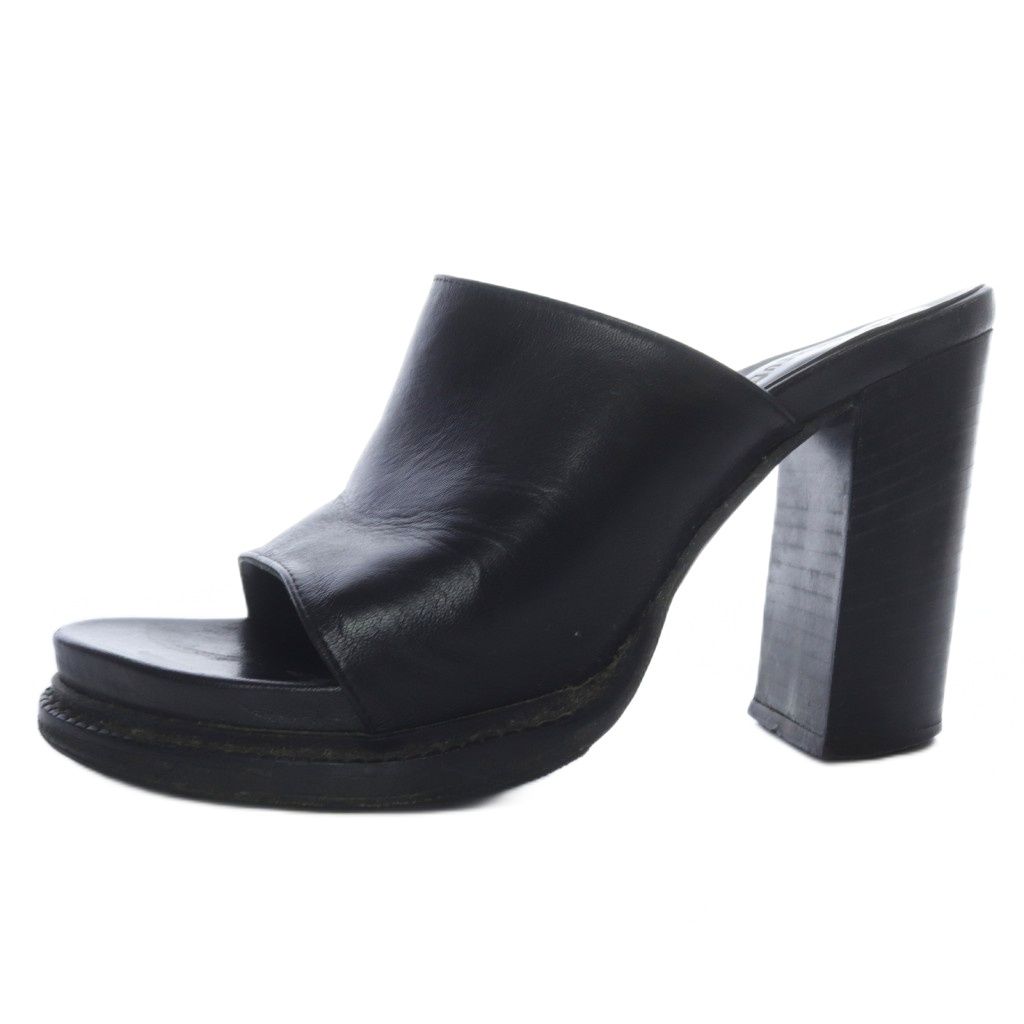 【関税込み】Ann Demeulemeester ブラック ヒールサンダル Ann Demeulemeester ウィメンズ シューズ | SSENSE 日本