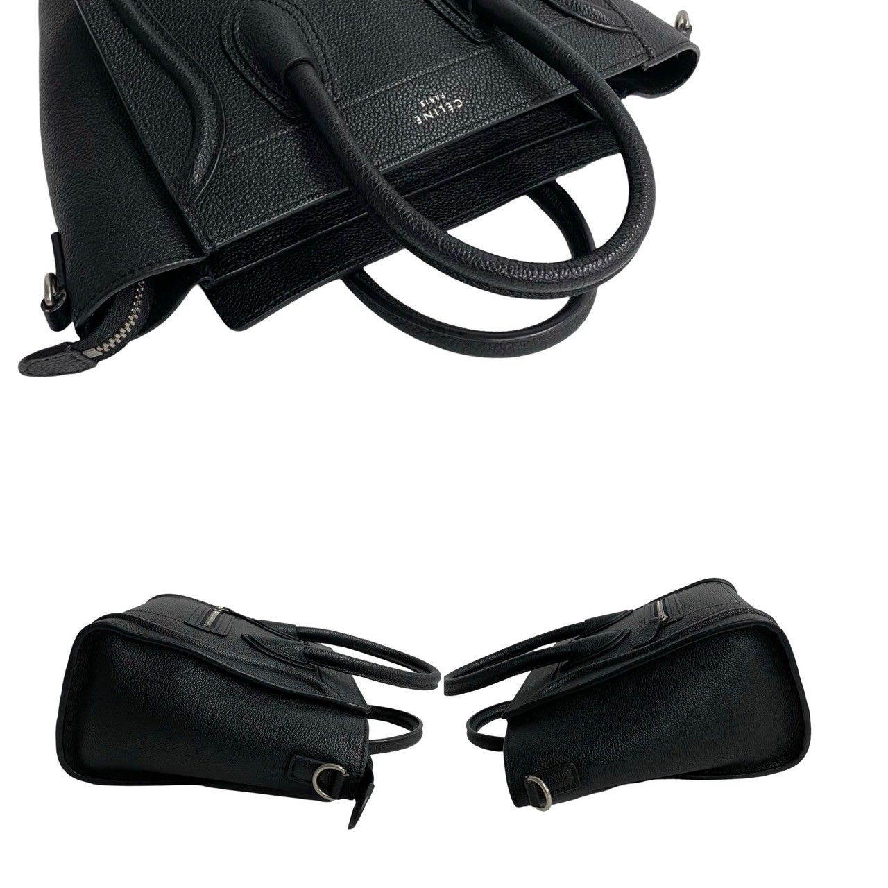 極美品】CELINE セリーヌ ラゲージ ミニショッパー ブラック A4可能