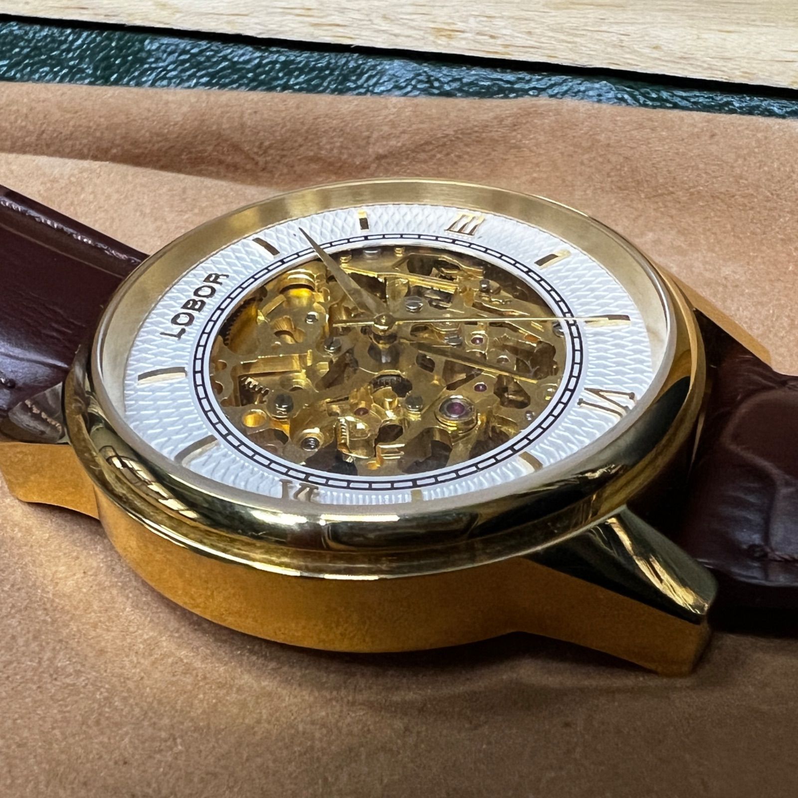 美品 LOBOR ロバー LB3507M 腕時計 レディース 自動巻き ゴールド 美品 LOBOR ロバー LB3507M 腕時計 レディース 自動巻き