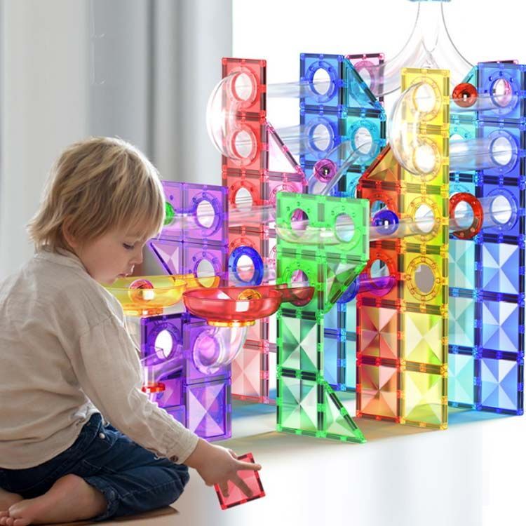 マグネットブロック 155 pcs 幼児 パネル 磁気おもちゃ 立体パズル クリア マカロン 磁石 積み木 知育玩具 マグビルド キッズ こども 小学生 お祝い ギフト 11 cjfj 135676