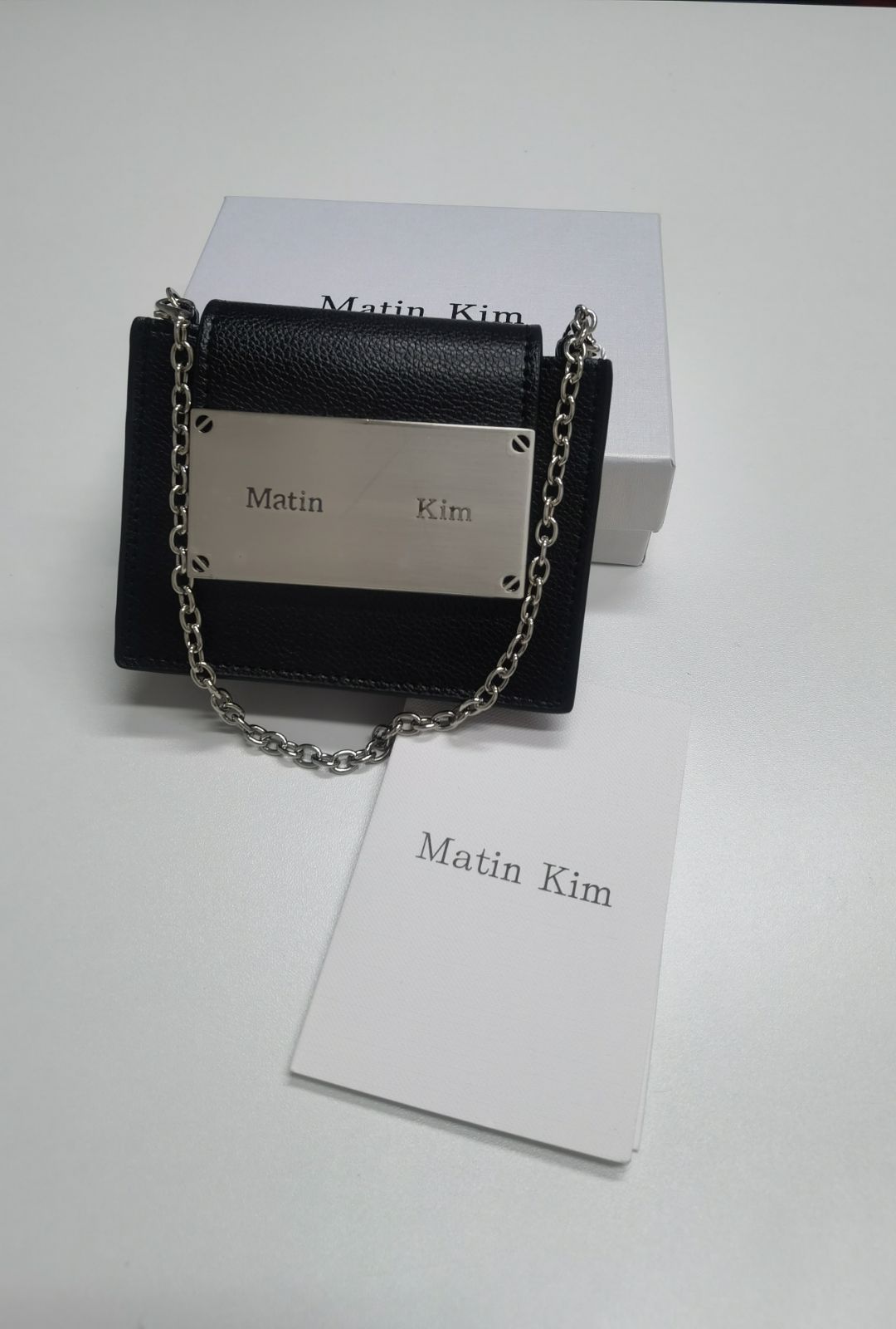 Matin Kim マーティンキム カードケース 名刺 ミニ財布 ブラック 黒 Matin Kim マーティンキム カードケース 名刺 ミニ財布 ブラック