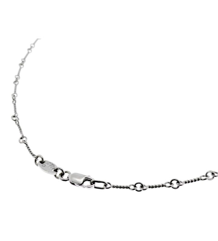 クロムハーツ 18KWG NECKCHAIN T/ツイストチェーン16inch ホワイト 
