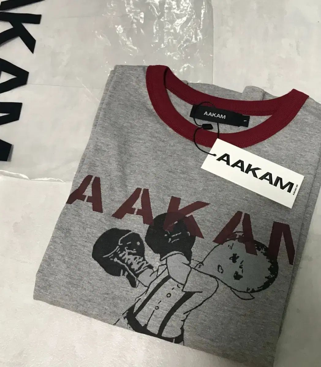 アーカム 半袖 Punch boy printed ringer top