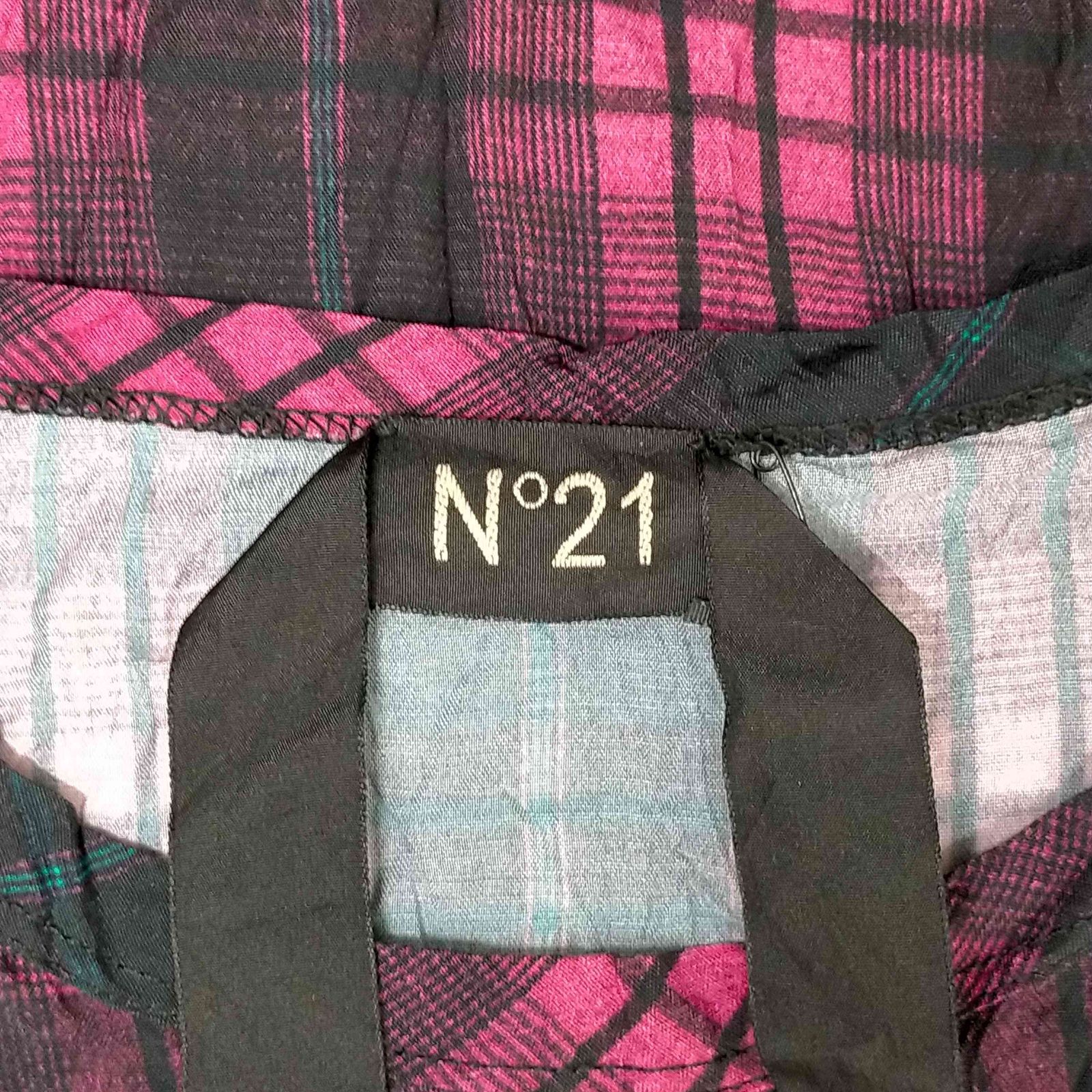 N21(ヌメロヴェントゥーノ) チェック柄 レーヨン トップス レディース ヌメロベンティーノ N21 チェック柄 レーヨン トップス