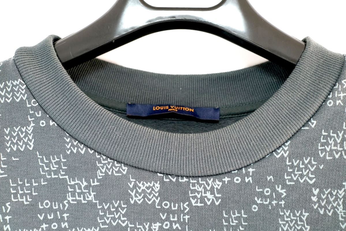 【美品】ルイヴィトン　スウェット　トレーナー　ダミエ　プリンデット ルイ・ヴィトン(LOUIS VUITTON)ルイ・ヴィトン ダミエプリン
