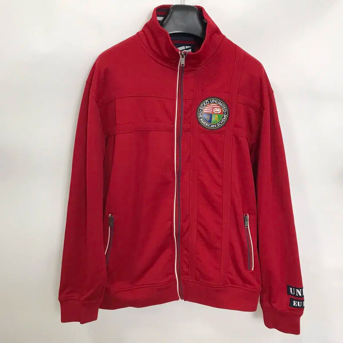 Ecko Unltd track jacket men's XL extra large blue Spell Out