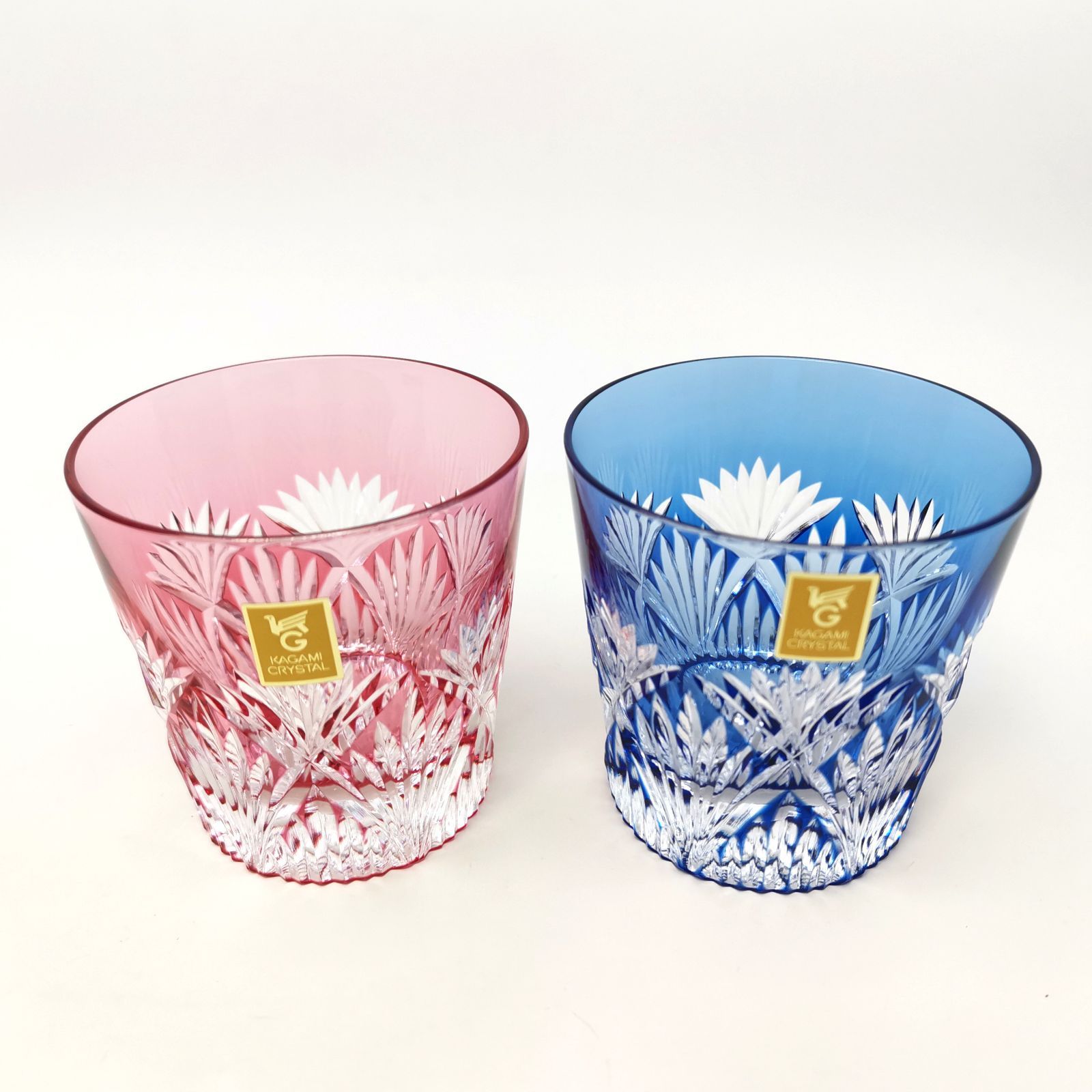 カガミクリスタル 江戸切子 冷酒杯 美品 ペアグラス 管理番号