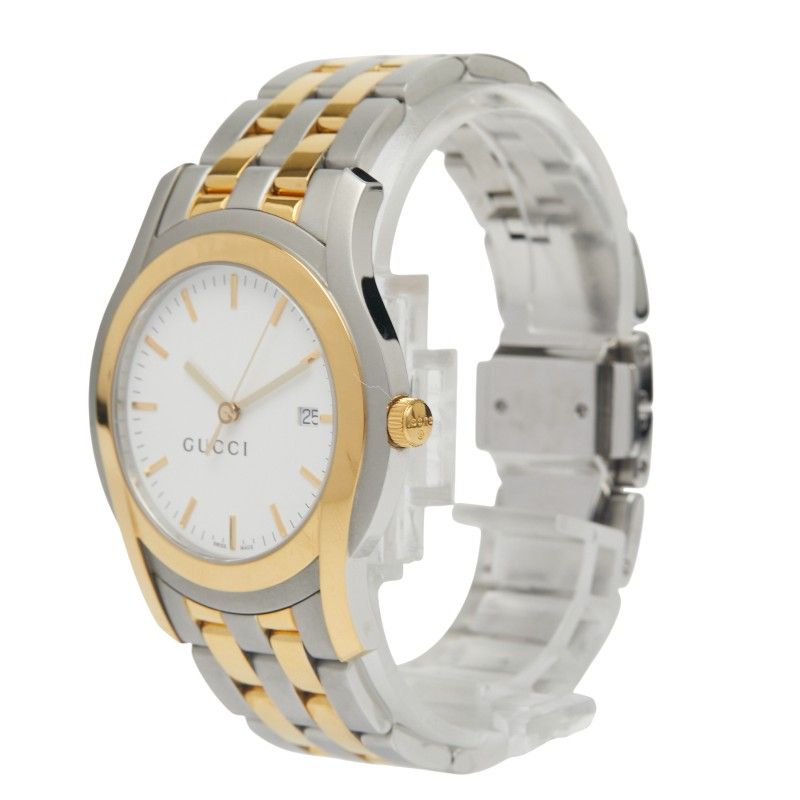 グッチ 5500XL ゴールド ステンレススチール メッキ メンズ GUCCI 1-0237472