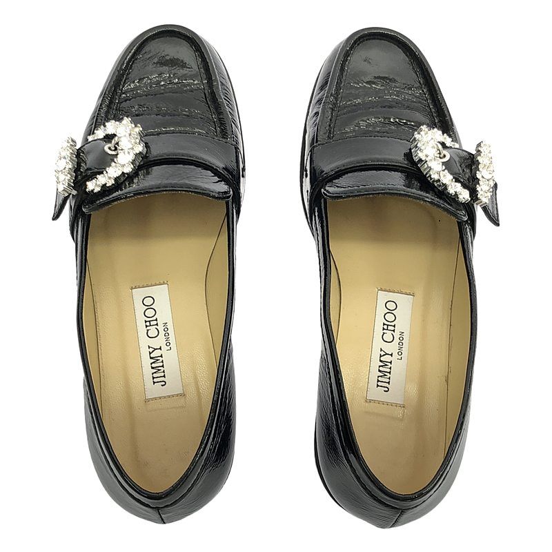 【美品】ジミーチュウ ビジューローファー 36 JIMMY CHOO / ジミーチュウ | CHERI LOAFER ビジューバックル