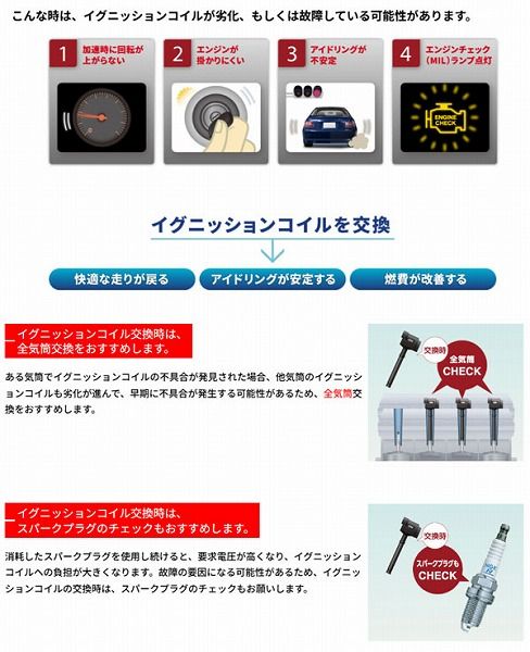 定番，100%新品 NGK イグニッションコイル 日産 ティアナ U5112(No.49085)