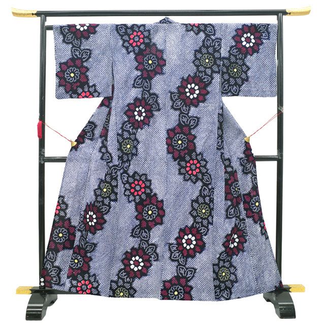 中古】 夏物 本場有松鳴海絞り 浴衣 リサイクル 有松 ゆかた