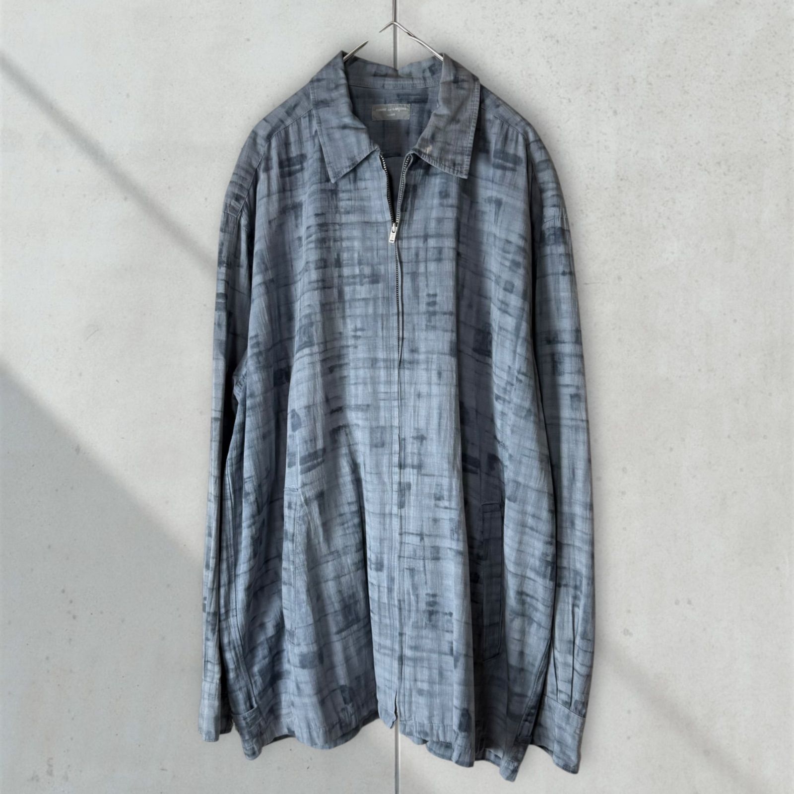 93SS COMME des GARCONS HOMME 田中オム ムラ染め レーヨンジップ 