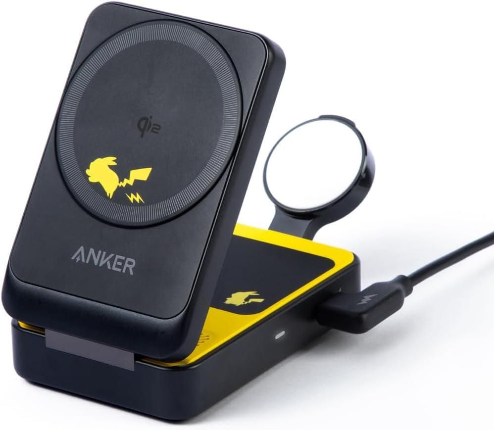 4営業日で発送 B2557N1172 Anker マグネット式ワイヤレス充電器 ピカチュウモデル Black B2557N11-72 ブラック B2557N11-72