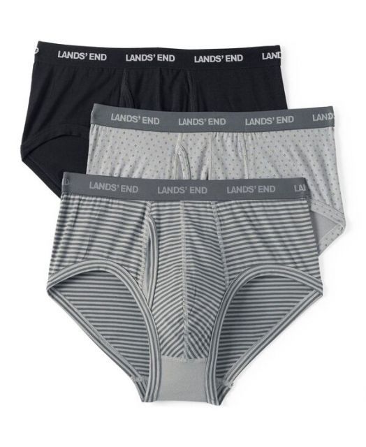 ランズエンド メンズ ブリーフパンツ アンダーウェア Men s Comfort Knit Brief 3 Pack Estate green 3 pack