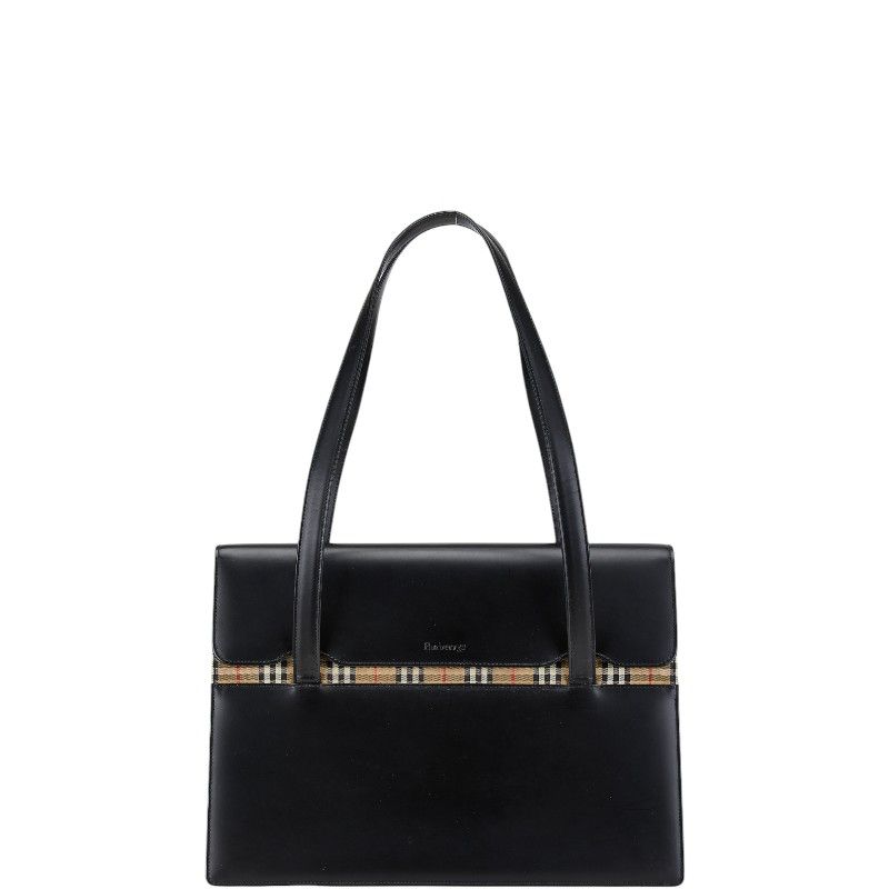 バーバリー ノバチェック シャドーホース ブラック 人気 レザー  