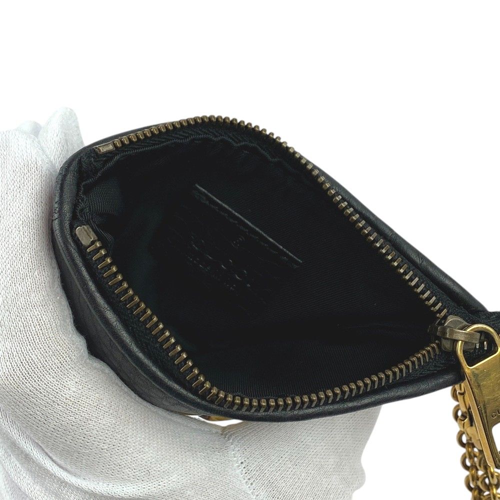 □美品□ グッチ コインケース 小銭入れ 財布 レザー GP ブラック