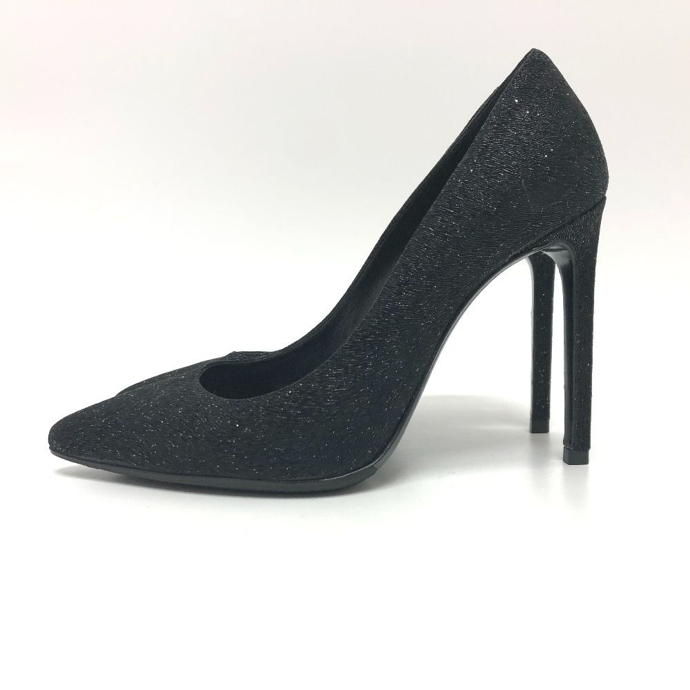 サンローラン ブラック ポインテッドトゥパンプス 35 スタッズ 【公式