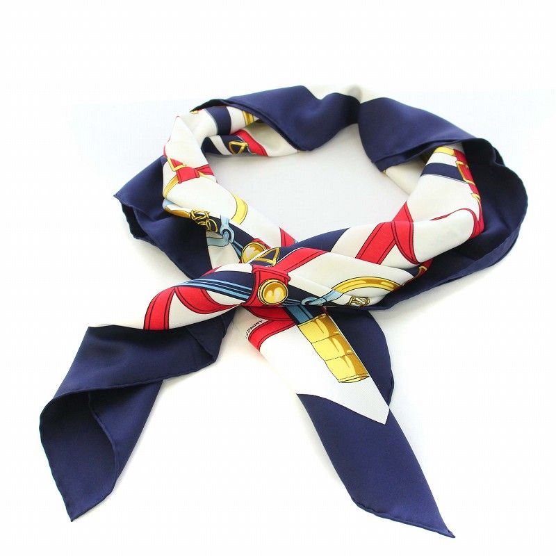 エルメス HERMES カレ90 Eperon d'or 黄金の拍車 スカーフ