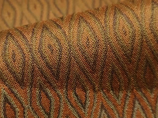 平和屋本店□極上 伝統工芸士 曽根武勇 お召 花菱文 柴染色地