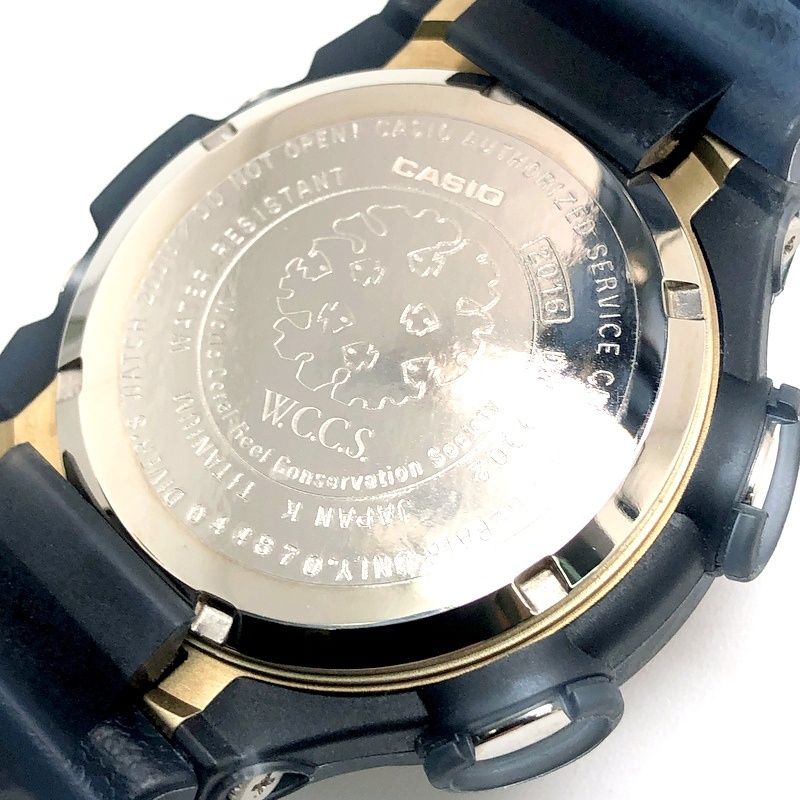  G SHOCK ジーショック DW 9902 GWC 8 FROGMAN WCCS ブラックスケルトン ゴールドチタン 世界珊瑚礁保護協会 2000年 発売 腕時計(デジタル) 時計