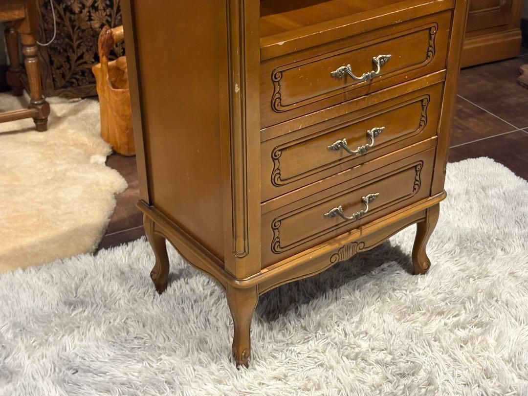 美品★無印 木製キャビネット ガラス扉　ウォールナット材 木製キャビネット・ガラス扉・ウォールナット材 | 無印良品