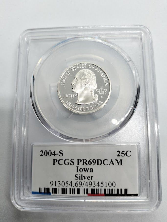 PCGS PR69DCAM 2004 S シルバー アイオワ州立地区 PCGS PR69DCAM 2004 S シルバー アイオワ州立地区 - メルカリ