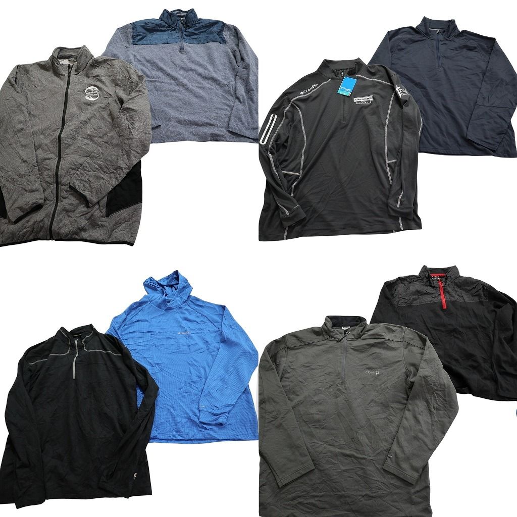 古着卸 まとめ売り アウトドアブランドMIX ジャージ/トラックジャケット 8枚セット (メンズ 2XL ) エディーバウアー 中古 古着 MY4104