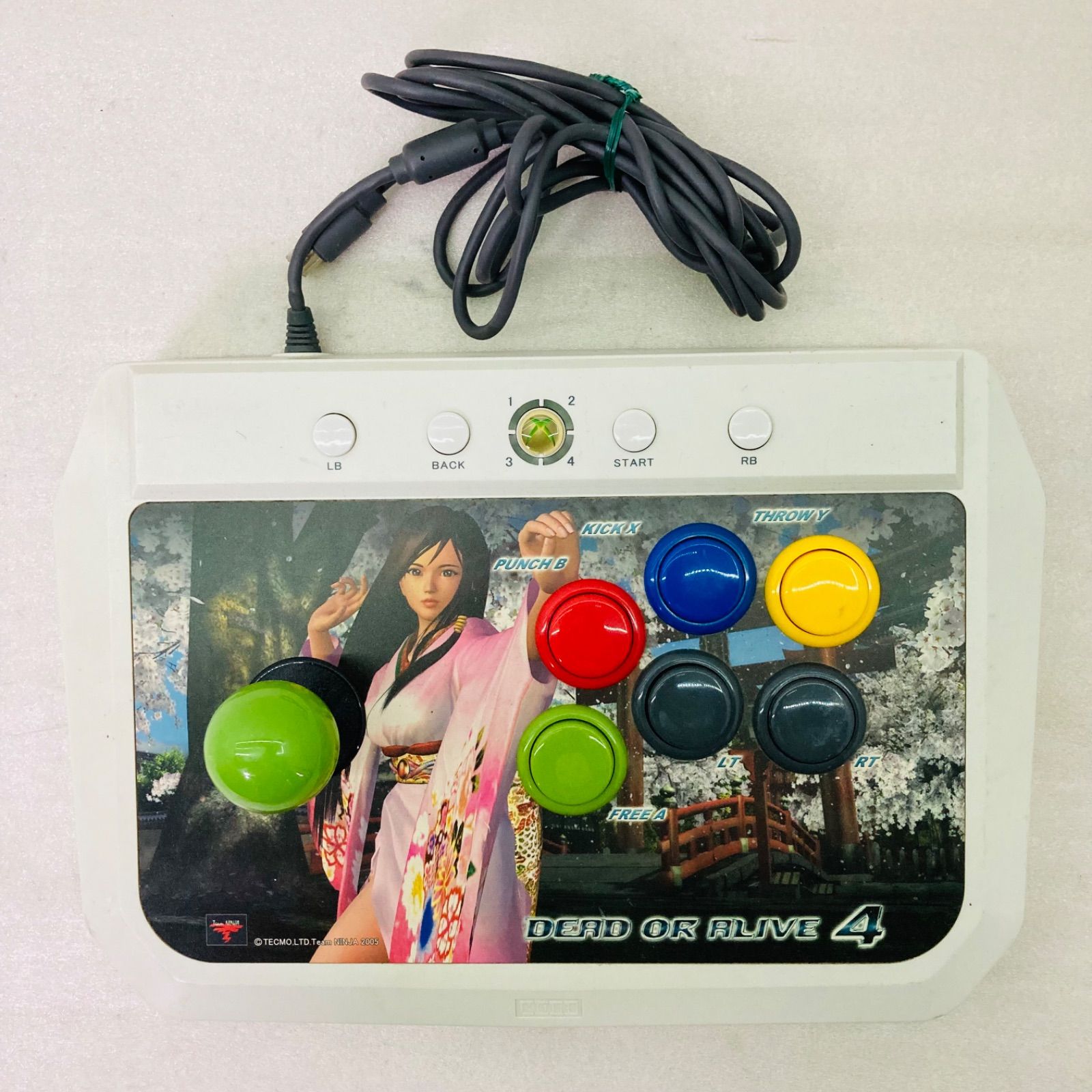 XBOX360 HORI DEAD OR ALIVE 4 専用 アーケードスティック HX3-01 ホリ デッドオアアライブ4 STICK 箱付 外箱付き HORI HX3-01 デッドオアアライブ4 専用アーケードスティック