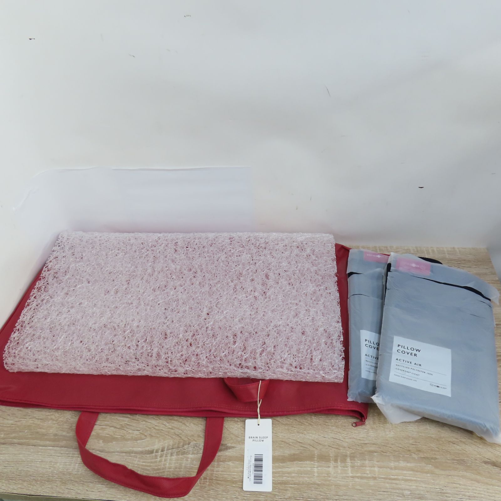 ♥保管品 ブレインスリープ ピロー LOW カバー×2枚セット ネイビー 枕 まくら アクティブエア BRAIN SLEEP