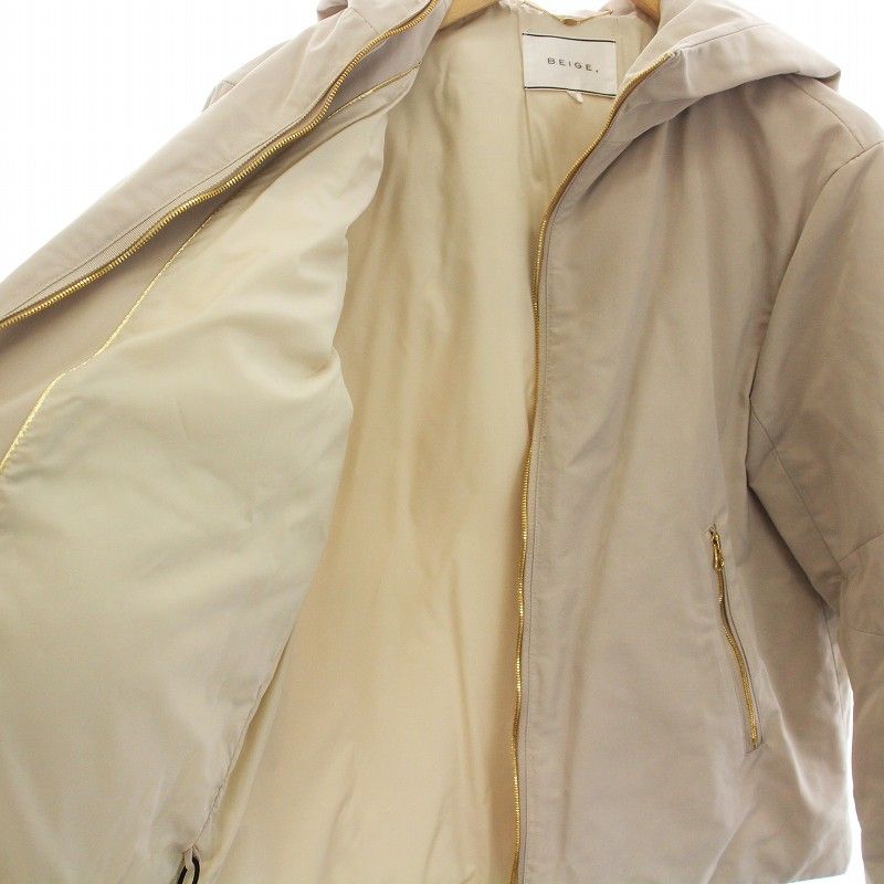 ベイジ BEIGE DERRIL ダウンジャケット ショート丈 ジップアップ 