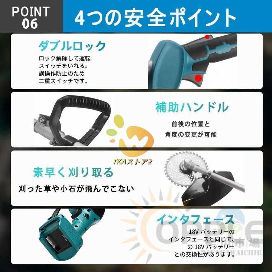 草刈機 電動 草刈り機 家庭用 充電式 芝刈り機 マキタバッテリー対応 伸縮式 グラストリマー 角度調整 替え刃付き 枝切り 軽量 無線 女性 芝生庭雑草 1年保証 草刈機 電動 草刈り機 家庭用 充電式 芝刈り機 マキタバッテリー対応