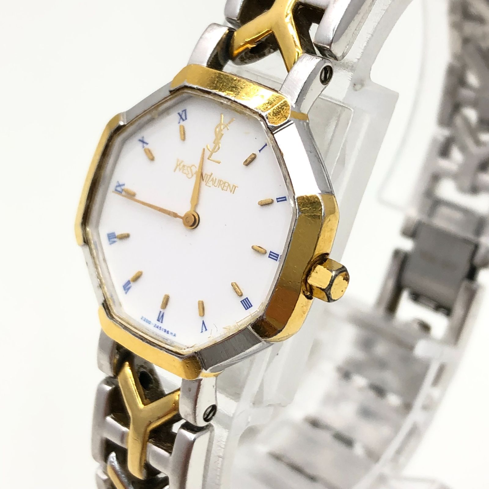 イヴサンローラン 腕時計 シルバー×ゴールド 稼働品 11-826 - メルカリ 